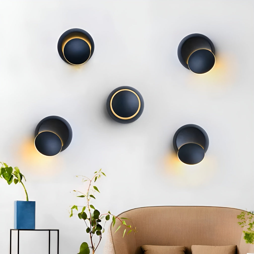 Adjustable Black LED Wall Sconce Lighting – Modern Wall Lamp for Living Room