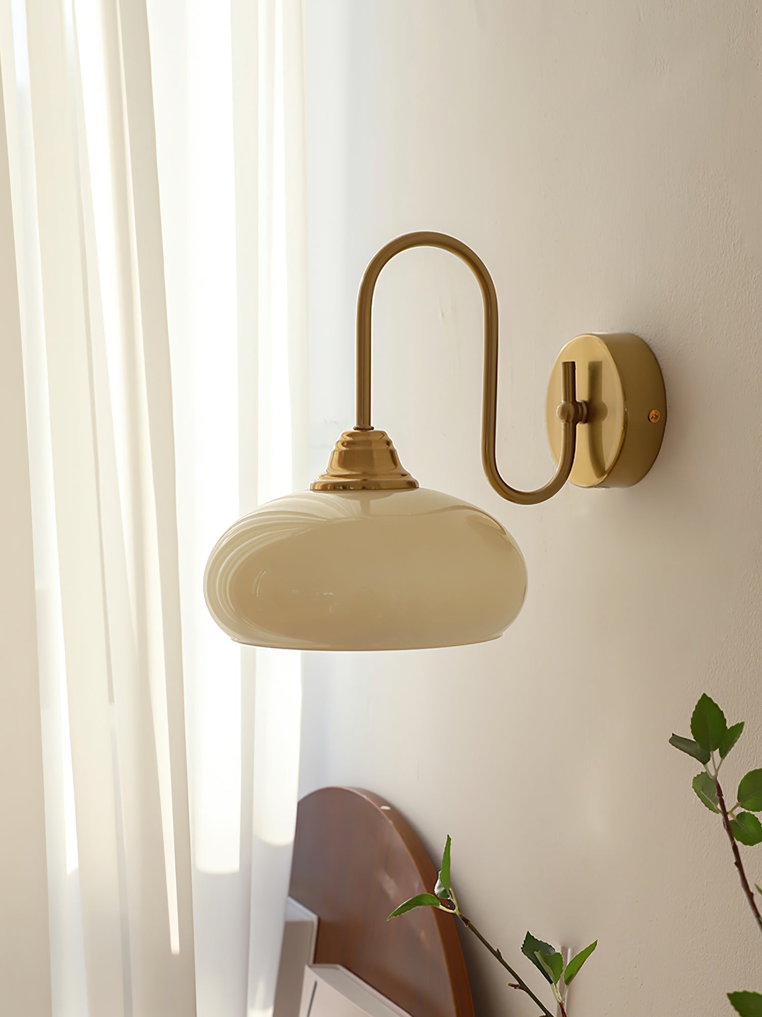 Ardell Art Deco Brass Wall Light