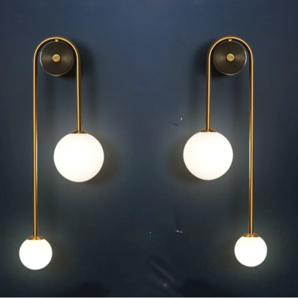 Elegant Nordic Wall Sconce – Minimalist Luxury in Gold