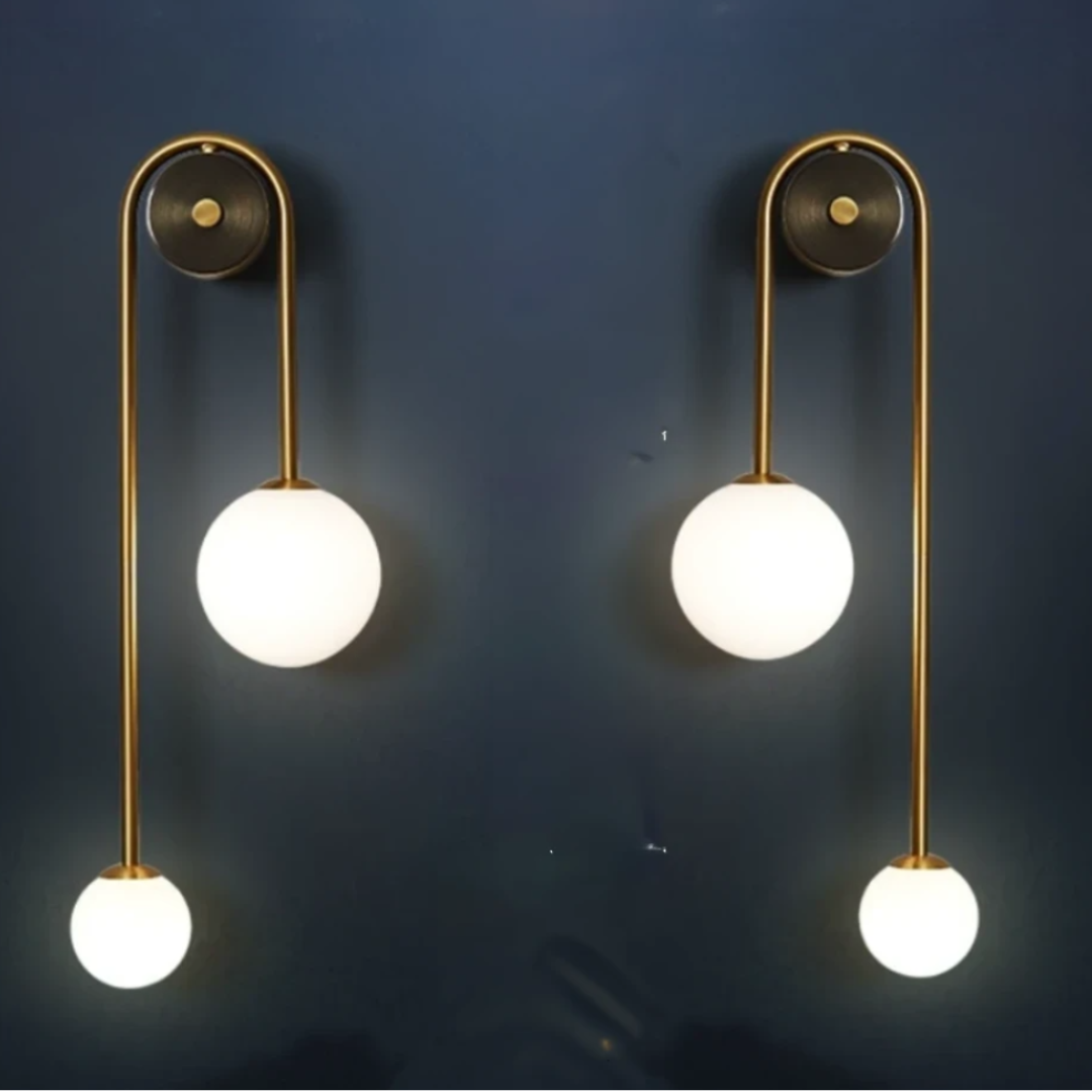 Elegant Nordic Wall Sconce – Minimalist Luxury in Gold