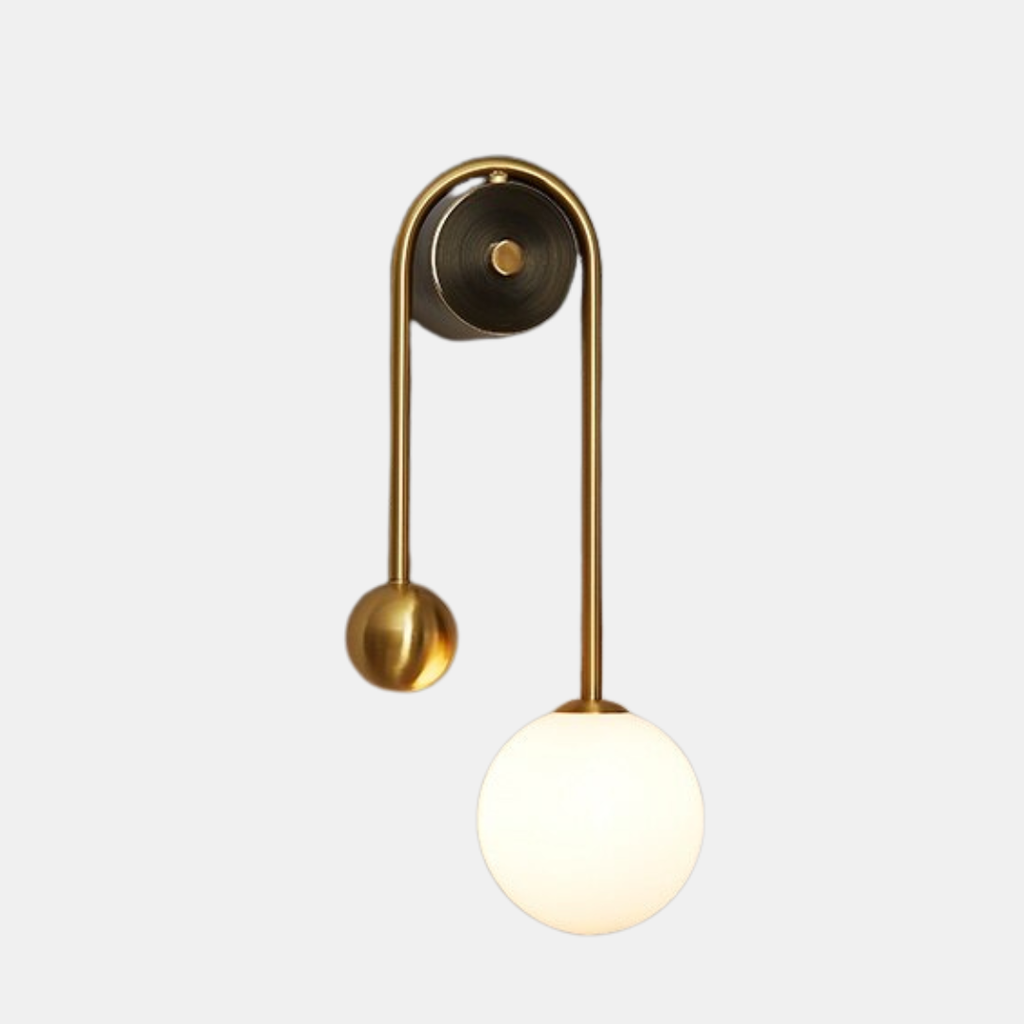 Elegant Nordic Wall Sconce – Minimalist Luxury in Gold