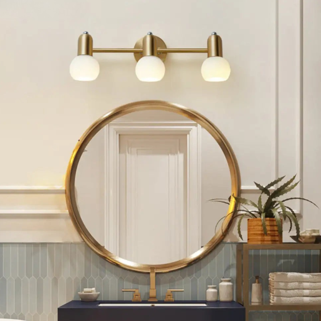 Elegant Nordic Vanity Mirror Lights – Minimalist Metal & Glass