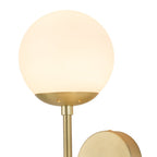 2-Light Glass Globe Wall Lamp – Modern Mid-Century Elegance