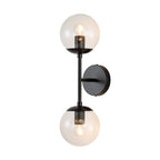 2-Light Glass Globe Wall Lamp – Modern Mid-Century Elegance
