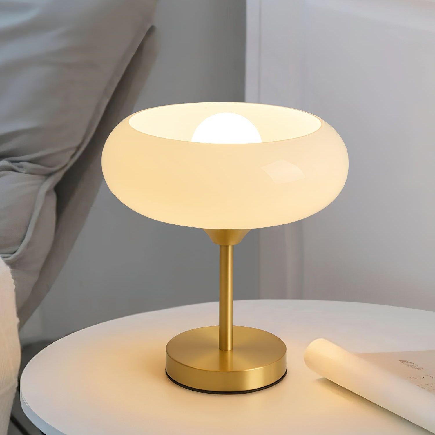 Vita Brass Glass Table Lamp